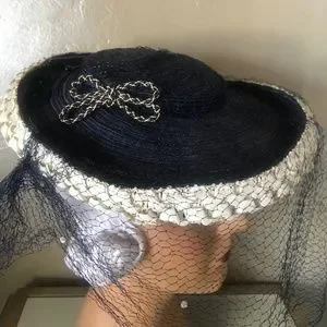 JULIAN | Accessories | Striking 94s Navy And White Wide Brim 